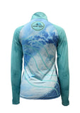 Load image into Gallery viewer, Adult Long Sleeve Rashie - Aqua Waves - Design Works Apparel - Create Your Vibe Outdoors sun protection