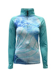 Load image into Gallery viewer, Adult Long Sleeve Rashie - Aqua Waves - Design Works Apparel - Create Your Vibe Outdoors sun protection