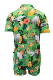 Load image into Gallery viewer, Adult Short Sleeve Sun Safe Hawaiian Shirt - Bin Chicken Green - Design Works Apparel - Create Your Vibe Outdoors sun protection