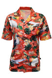 Load image into Gallery viewer, Adult Short Sleeve Sun Safe Hawaiian Shirt - Christmas Bin Chicken - Design Works Apparel - Create Your Vibe Outdoors sun protection