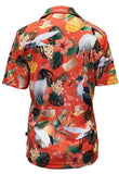 Load image into Gallery viewer, Adult Short Sleeve Sun Safe Hawaiian Shirt - Christmas Bin Chicken - Design Works Apparel - Create Your Vibe Outdoors sun protection