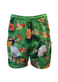 Load image into Gallery viewer, Adult Sun Safe Hawaiian Shorts - Bin Chicken Green - Design Works Apparel - Create Your Vibe Outdoors sun protection