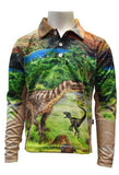 Load image into Gallery viewer, Kids Long Sleeve Shirt - Dinosaurs - Design Works Apparel - Create Your Vibe Outdoors sun protection