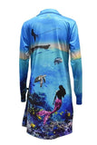 Load image into Gallery viewer, Outdoor Girls UPF50 Sun Dress - Under The Sea - Design Works Apparel - Create Your Vibe Outdoors sun protection