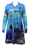 Load image into Gallery viewer, Outdoor Ladies UPF50 Fishing Dress - Under the Sea - Design Works Apparel - Create Your Vibe Outdoors sun protection